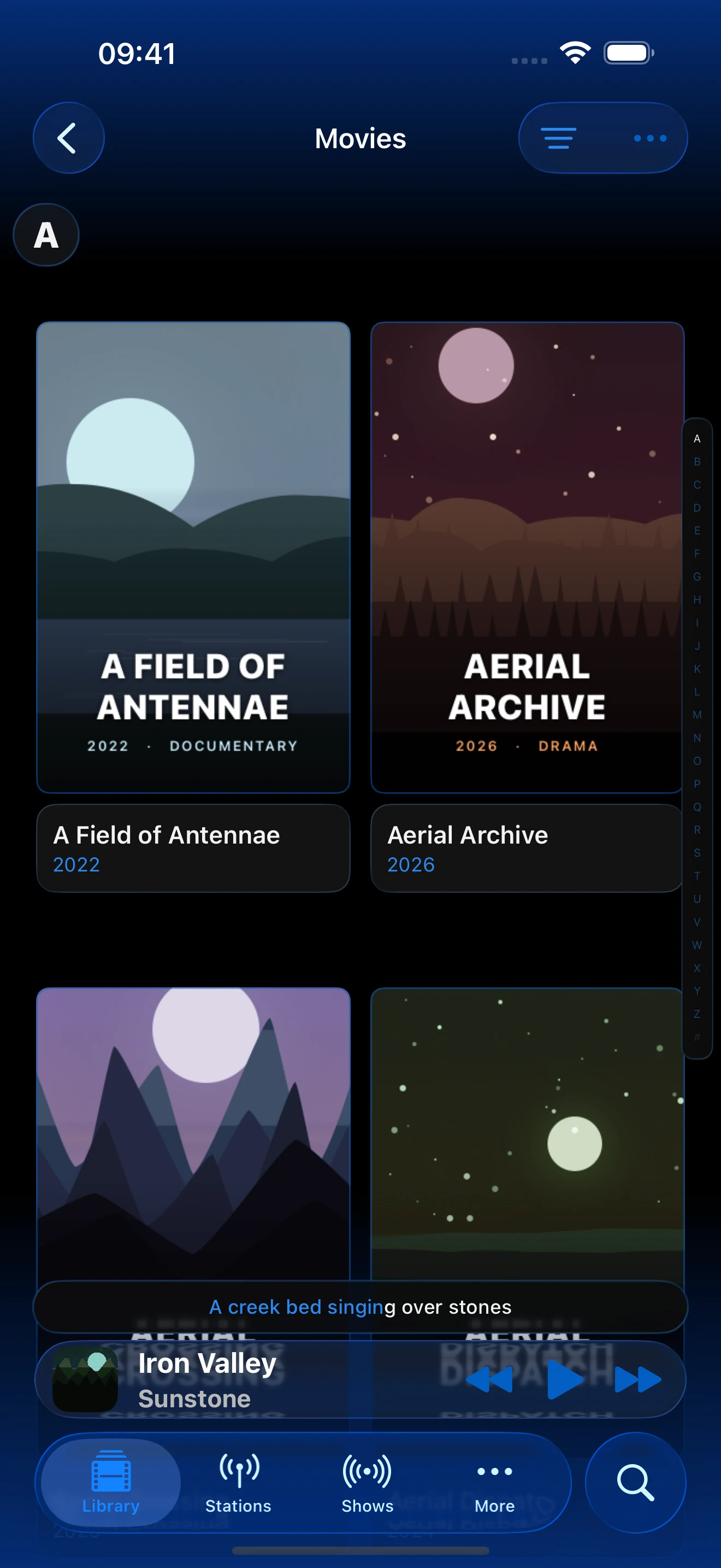 Your movies, at a glance