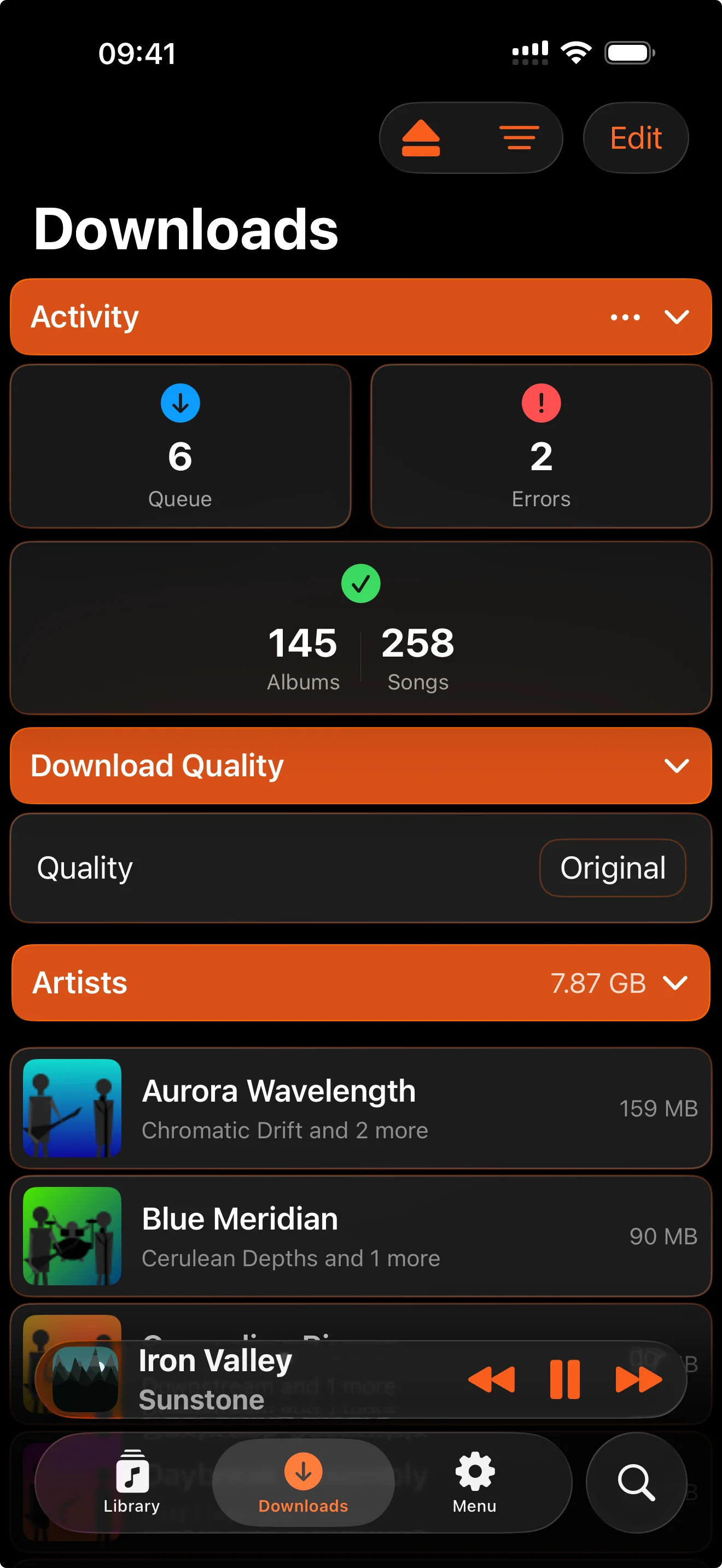 Your downloads, front and center
